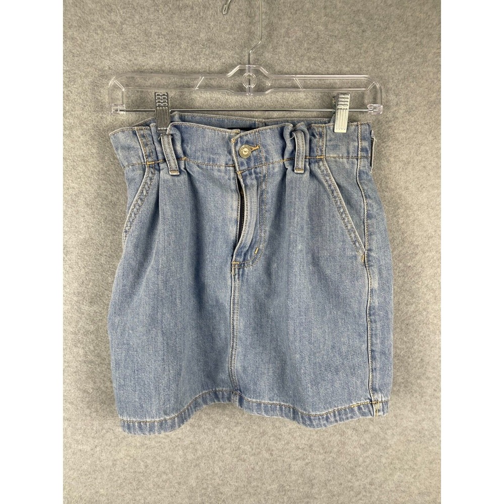 Hollister Juniors Size 1 (25) Ultra High Rise Jean Denim Skirt‎ Medium Wash